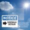 Signmission Sidewalk Detour (Right Arrow) Sign With Symbol, 10 in W x Rectangle, Vinyl Decal OS-2PACK-NS-D-710-L-18327 - alternate 4